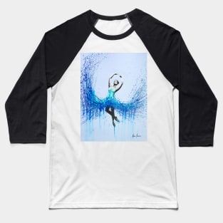 Blue Ballerina Baseball T-Shirt